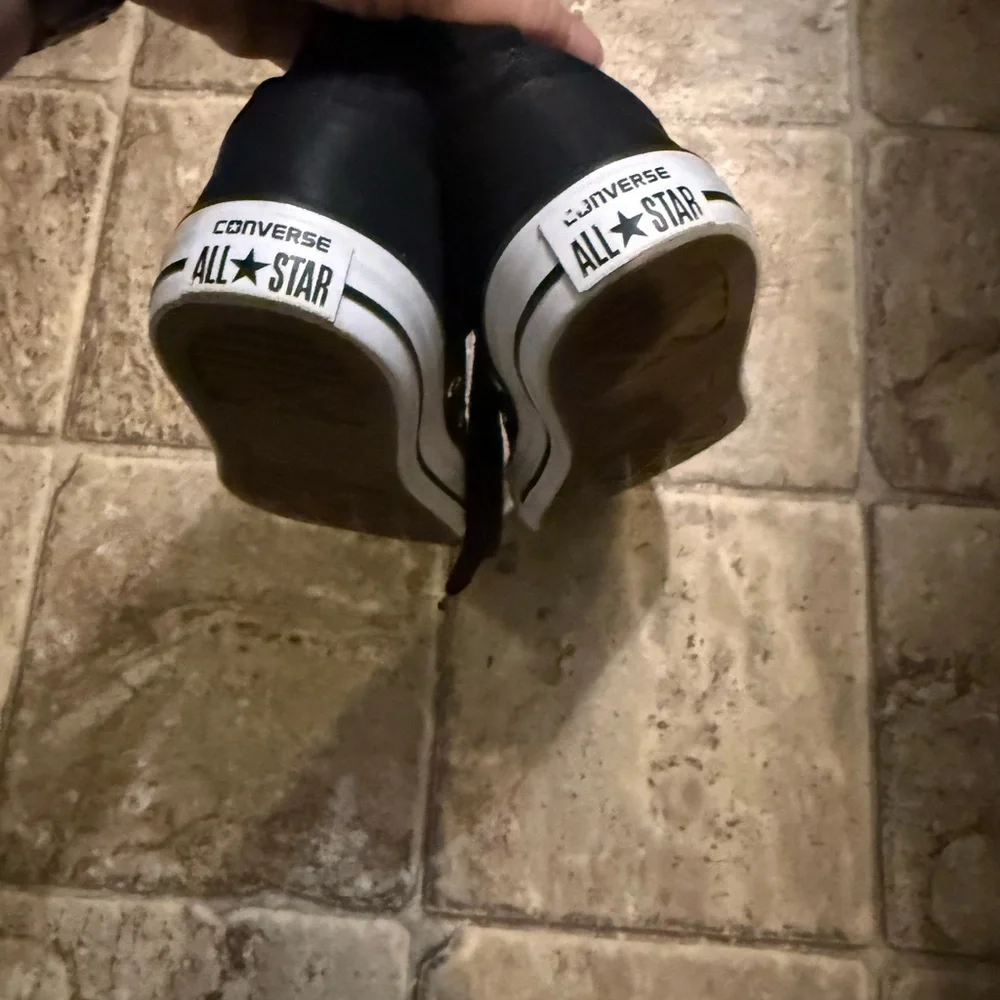 Converse Black High-Tops with White Soles